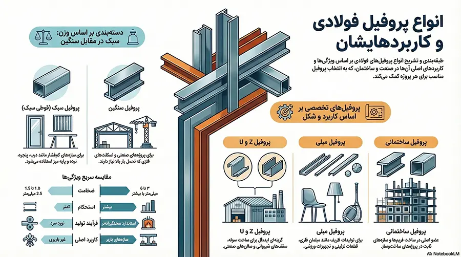 انواع پروفیل