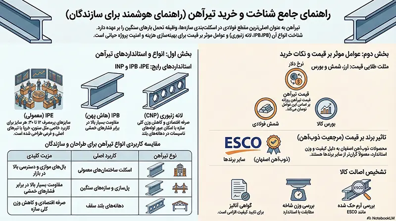 راهنمای جامع شناخت خرید تیرآهن